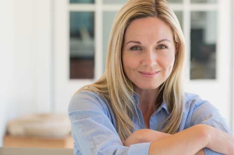 Mature woman smiling